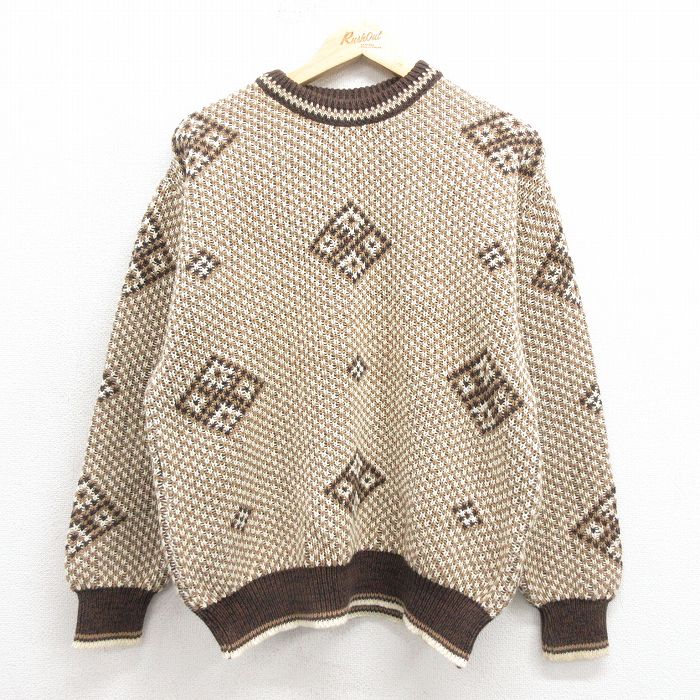 90s 長袖セーター ベージュ M | 古着