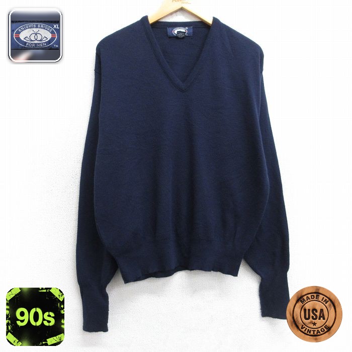 90s 長袖セーター ネイビー L | 古着