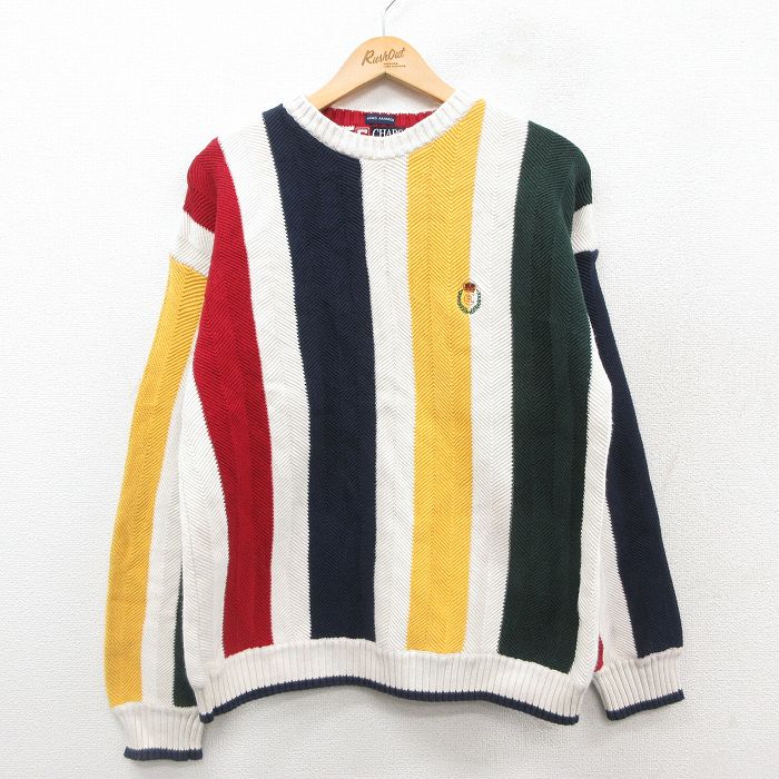 【50%OFF】ラルフローレン 90s 長袖セーター ワンポイントロゴ ホワイト L | 古着