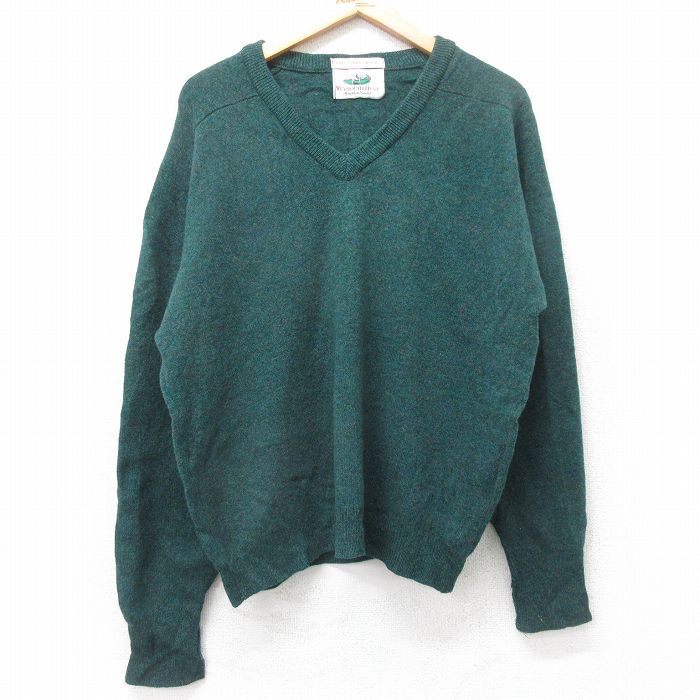 90s 長袖セーター 霜降り グリーン L | 古着