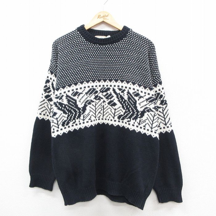 レッドヘッド 90s 長袖セーター 鳥 ブラック M | 古着