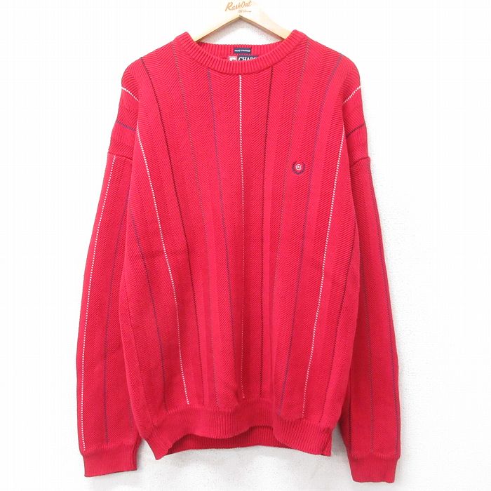 【50%OFF】ラルフローレン 90s 長袖セーター ワンポイントロゴ レッド L | 古着