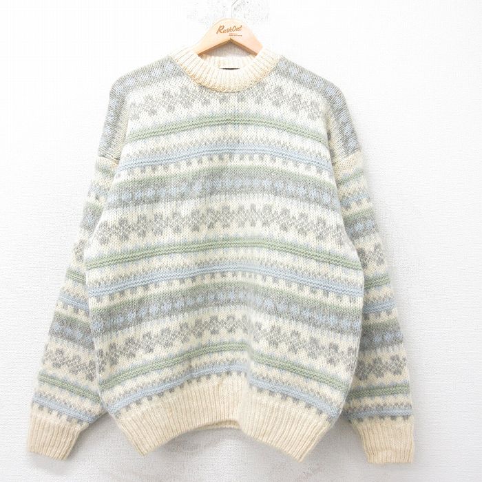 90s 長袖セーター 生成り ベージュ L | 古着