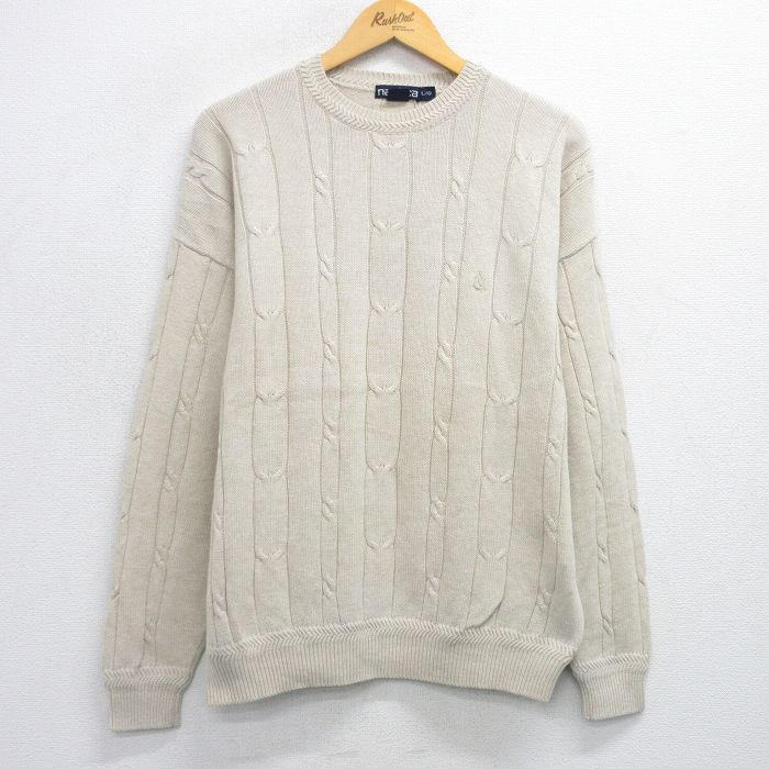 ノーティカ 90s 長袖セーター ベージュ L | 古着