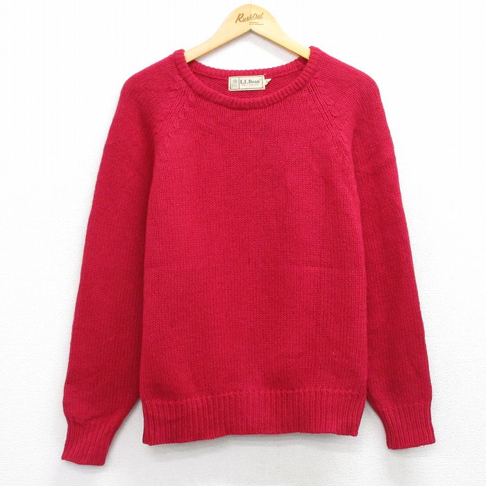 エルエルビーン 80s 長袖セーター ラグラン レッド L | 古着