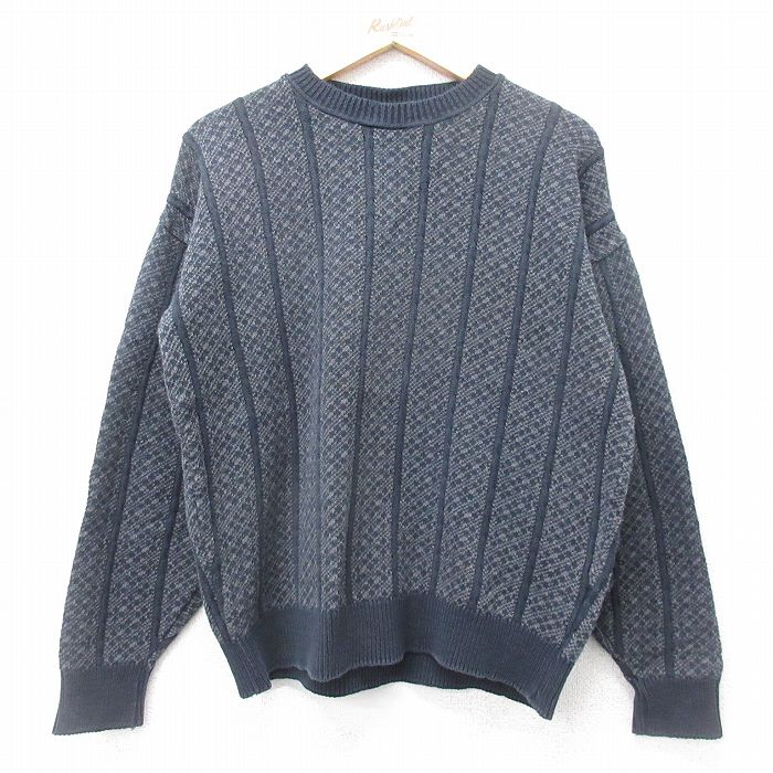 90s 長袖セーター ネイビー M | 古着