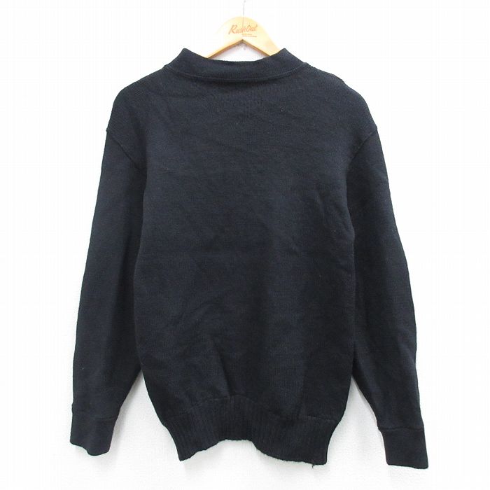 【20%OFF】70s 長袖セーター ミリタリー ブラック XS | 古着