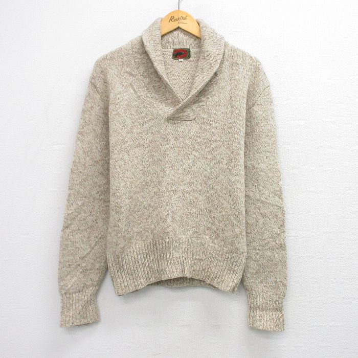 ボストントレダーズ 90s 長袖セーター ショールカラー ベージュ M | 古着