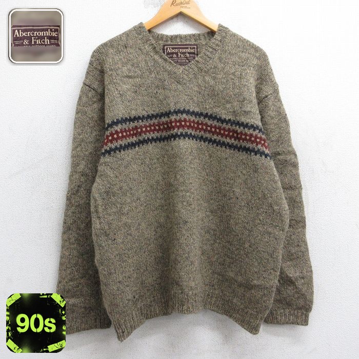 アバクロンビー 90s 長袖セーター ベージュ L | 古着