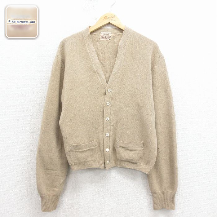 60s 長袖カーディガン ベージュ L | 古着