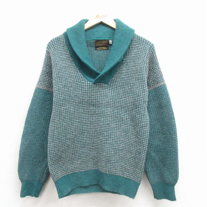 エディーバウアー 90s 長袖セーター ショールカラー グリーン S | 古着