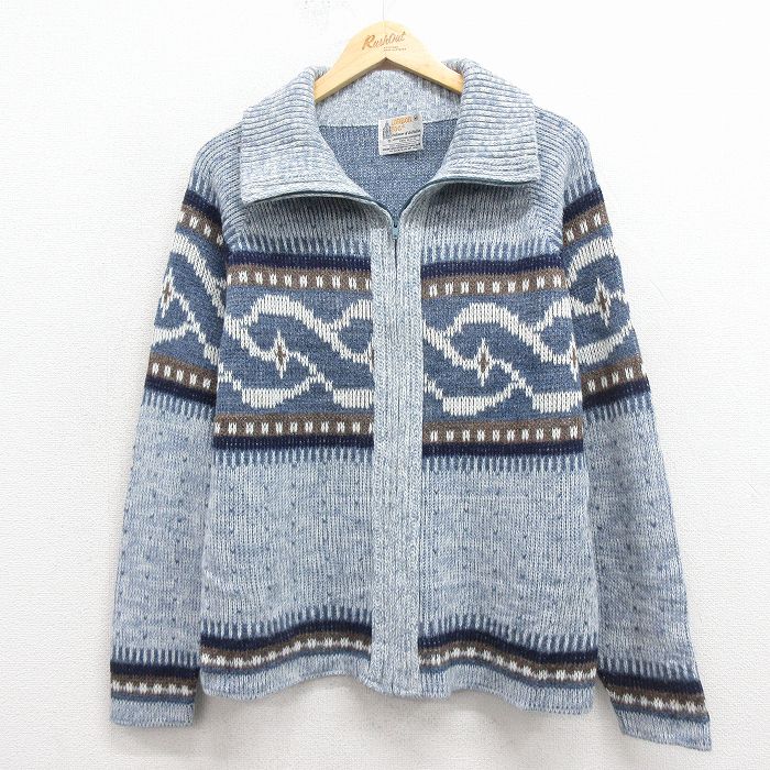 【20%OFF】ロンドンフォグ 90s ラグランカーディガン 霜降り ネイビー M | 古着
