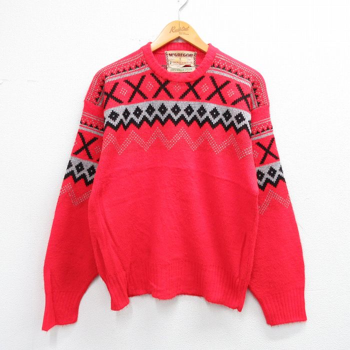 【20%OFF】マックレガー 60s 長袖セーター レッド M | 古着