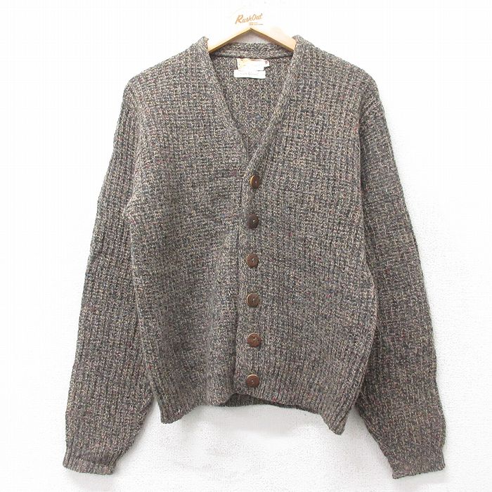 70s 長袖カーディガン ブラウン M | 古着
