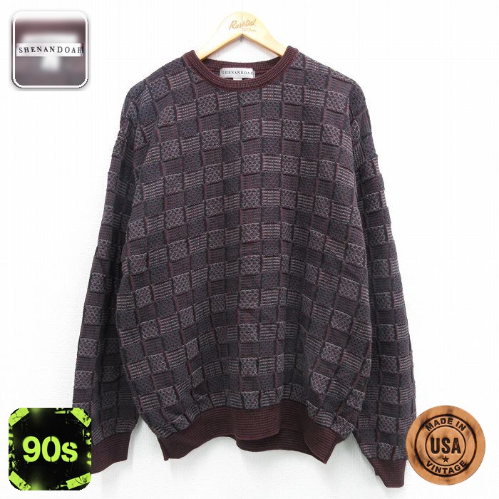 【50%OFF】90s 長袖セーター パープル XL | 古着