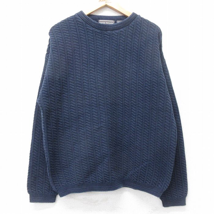 90s 長袖セーター ネイビー L | 古着