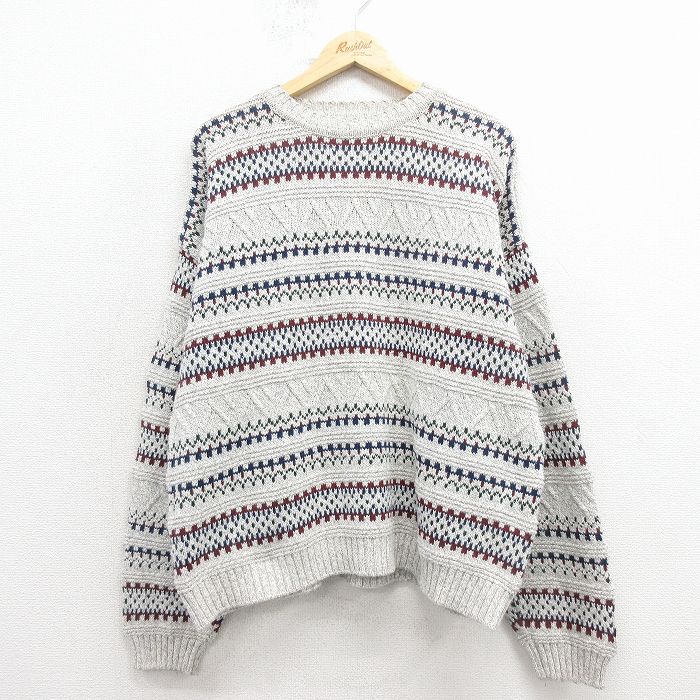 90s 長袖セーター 霜降り グレー XL | 古着