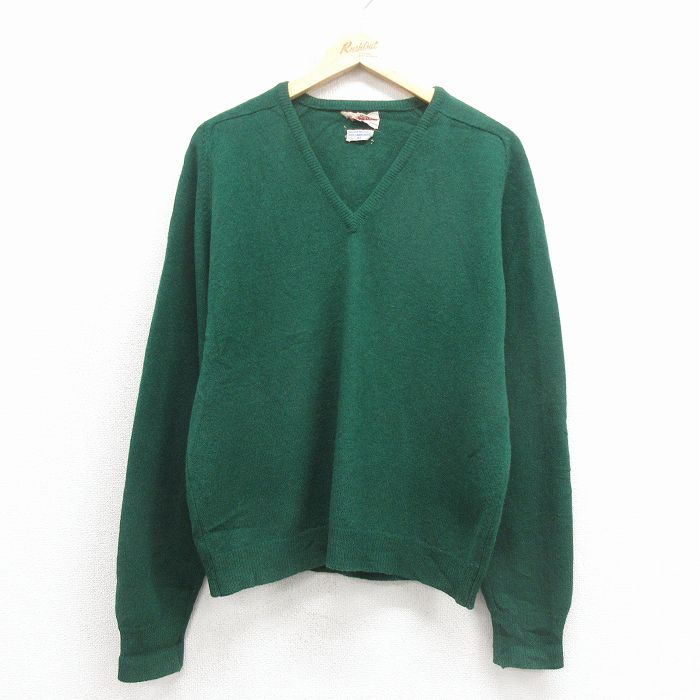 【20%OFF】80s ラグランセーター グリーン M | 古着