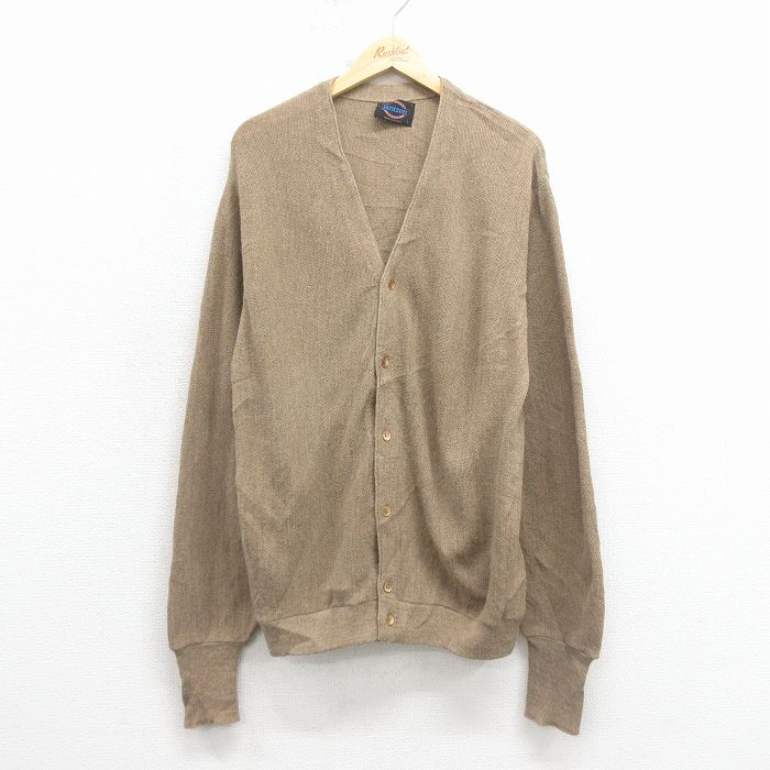 ジャンセン 90s 長袖カーディガン ブラウン L | 古着