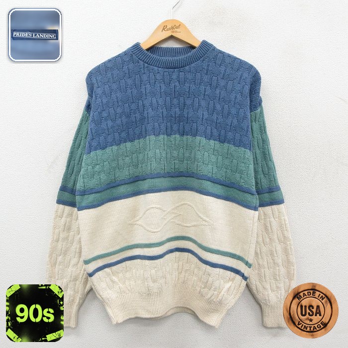 【50%OFF】90s 長袖セーター ネイビー L | 古着