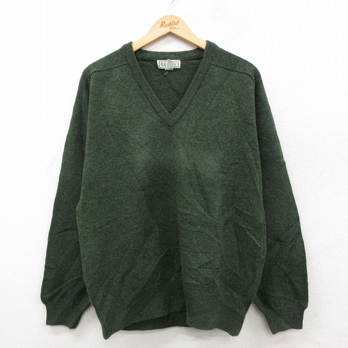エルエルビーン 90s 長袖セーター グリーン XL | 古着