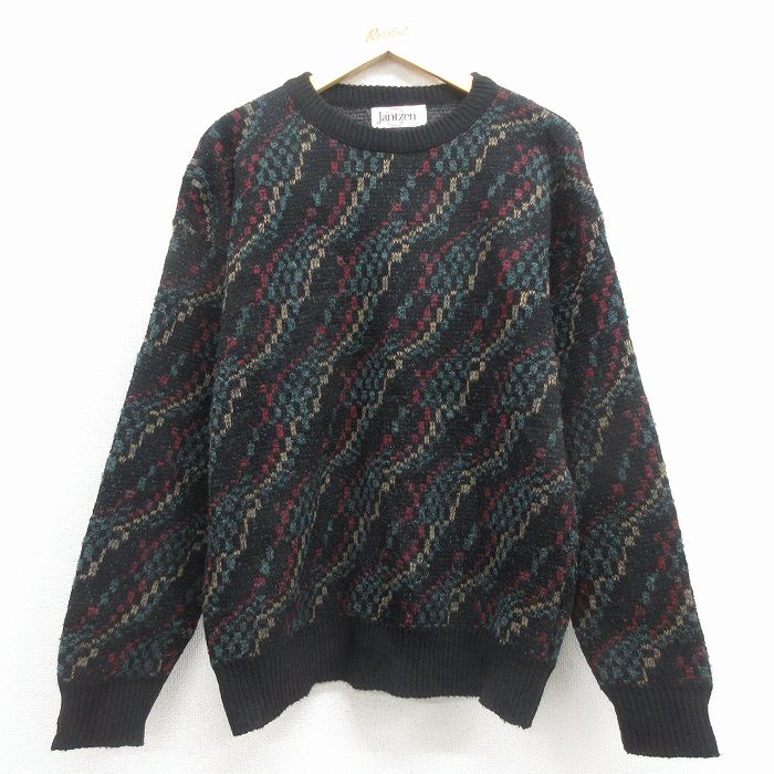 ジャンセン 90s 長袖セーター ブラック L | 古着