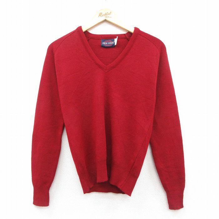 【20%OFF】90s ラグランセーター バーガンディ XS | 古着