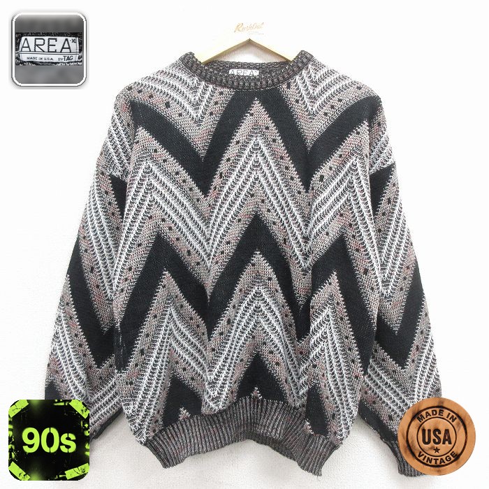 【50%OFF】90s 長袖セーター ブラック L | 古着