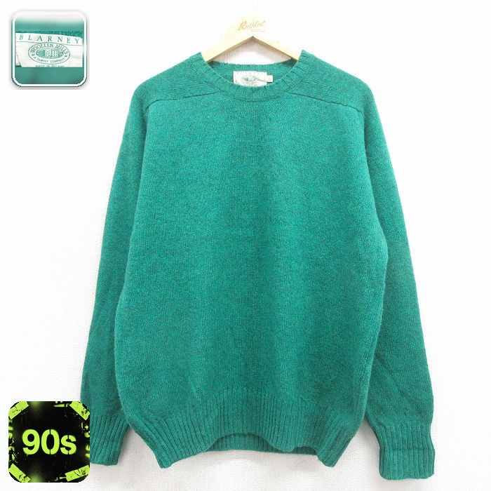 ブラーニー 90s 長袖セーター ラグラン グリーン L | 古着