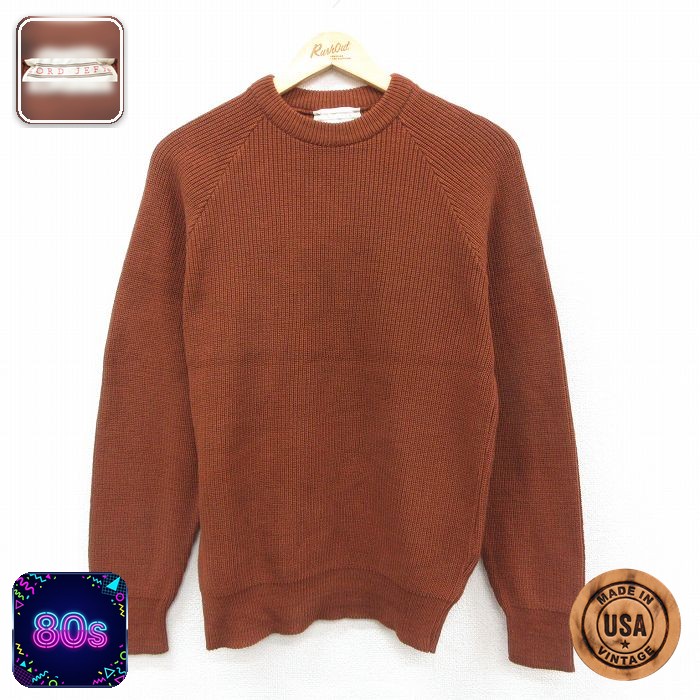 【50%OFF】80s ラグランセーター ブラウン S | 古着