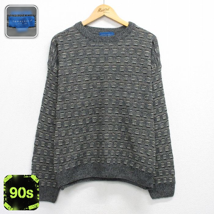 【50%OFF】タウンクラフト 90s 長袖セーター グレー XL | 古着