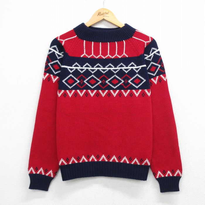 JCペニー 70s 長袖セーター レッド L | 古着