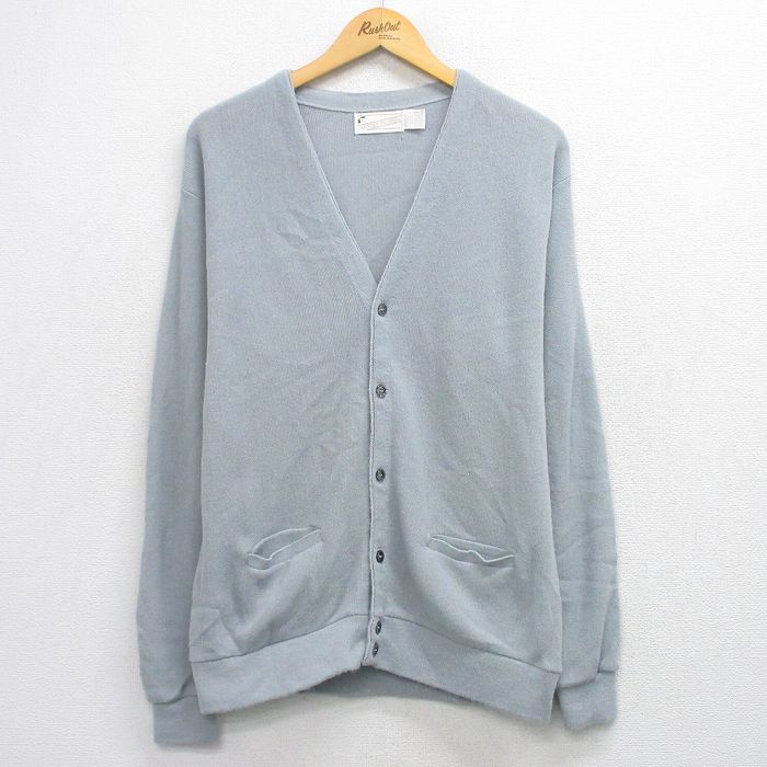【20%OFF】アーノルドパーマー 90s 長袖ニットカーディガン グレー L | 古着