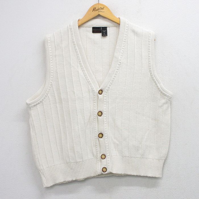 STRUCTURE 90s ニットベスト ホワイト L | 古着