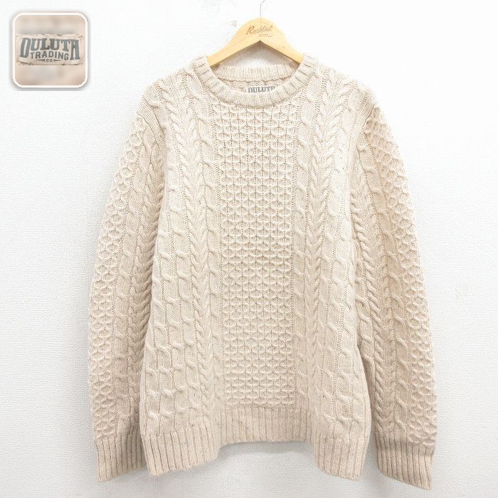 DULUTH TRADING 長袖セーター 生成り ベージュ L | 古着