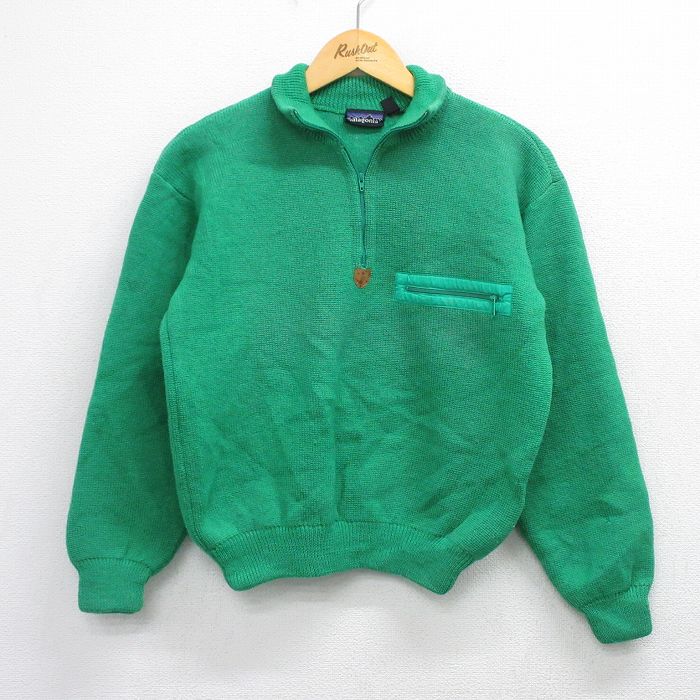 パタゴニア 90s ハーフジップセーター アルピニスト グリーン S | 古着