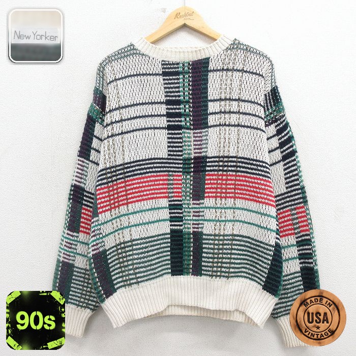 【20%OFF】90s 長袖セーター ベージュ XL | 古着