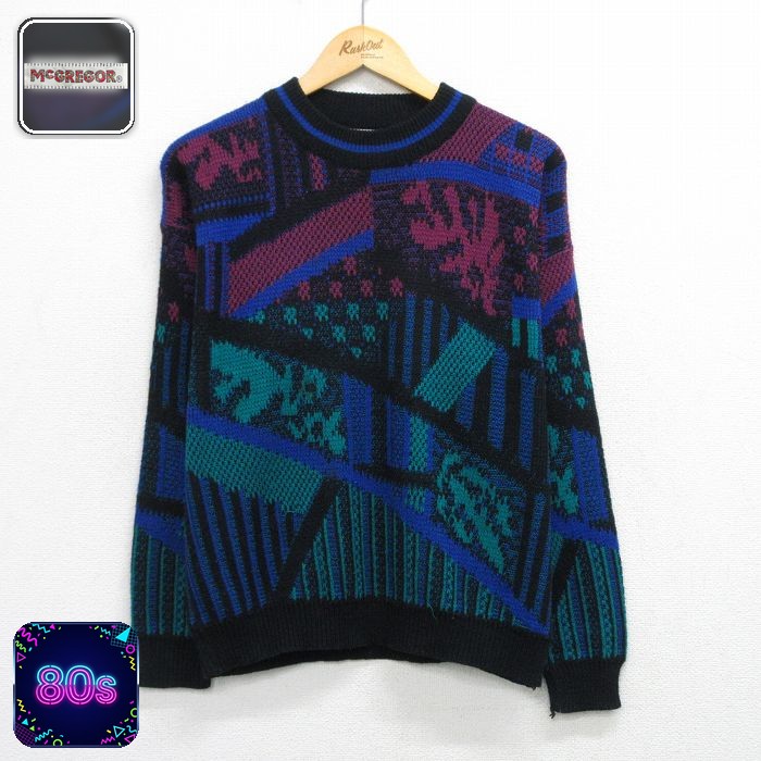 マックレガー 80s 長袖セーター ブルー メンズL相当 | 古着