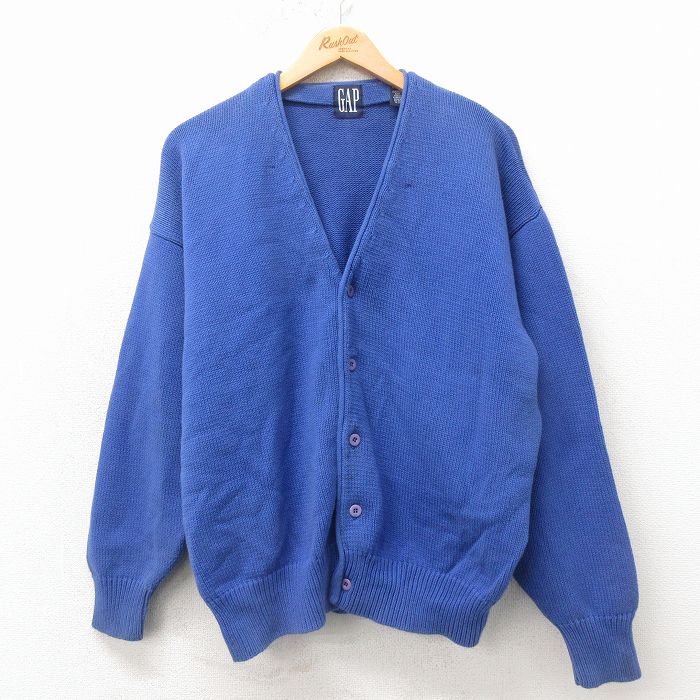 ギャップ 90s 長袖カーディガン ブルー メンズXL相当 | 古着