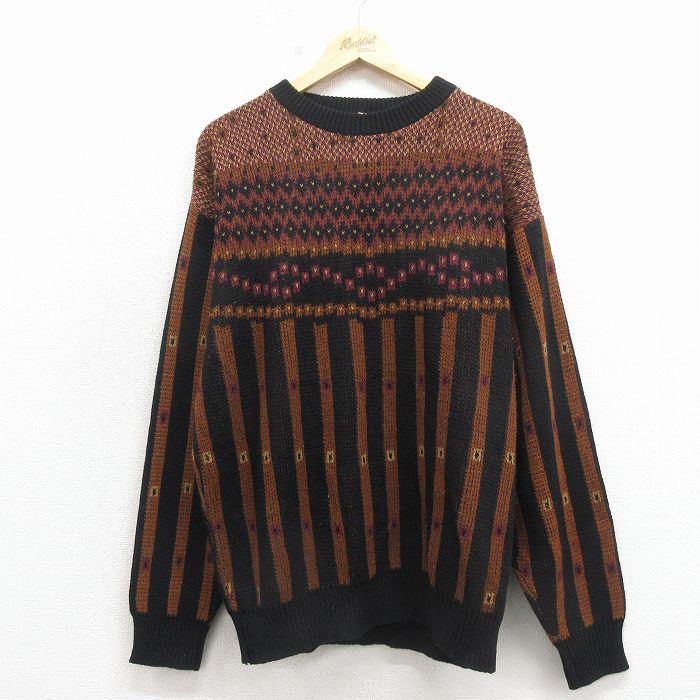 【20％OFF】シアーズ 80s 長袖セーター ブラック メンズXL相当 | 古着