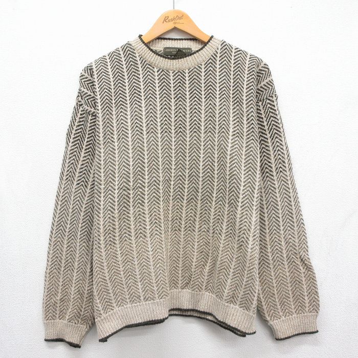 リバティ 90s 長袖セーター ベージュ メンズL相当 | 古着