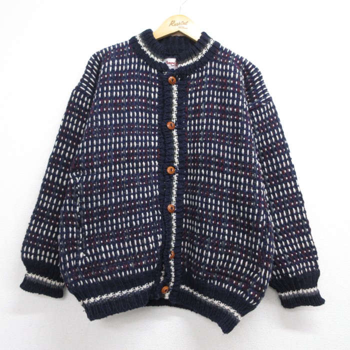 Campus Peddlers 00s 長袖セーター カーディガン ネイビー メンズL相当 | 古着