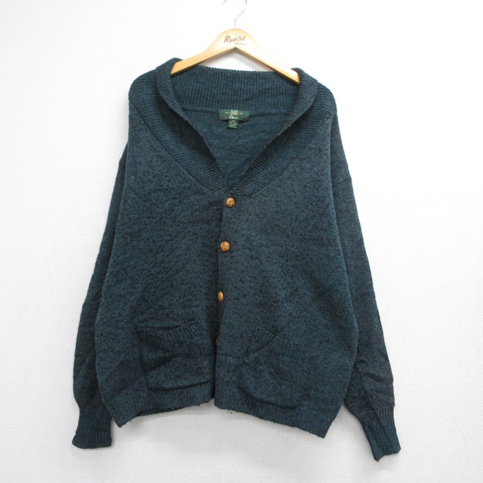Orvis 90s 長袖セーター ショールカラー グリーン メンズXL相当 | 古着