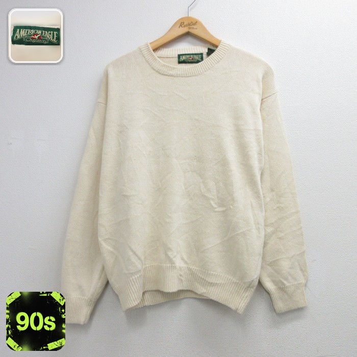 American Eagle 90s 長袖セーター ベージュ メンズL相当 | 古着