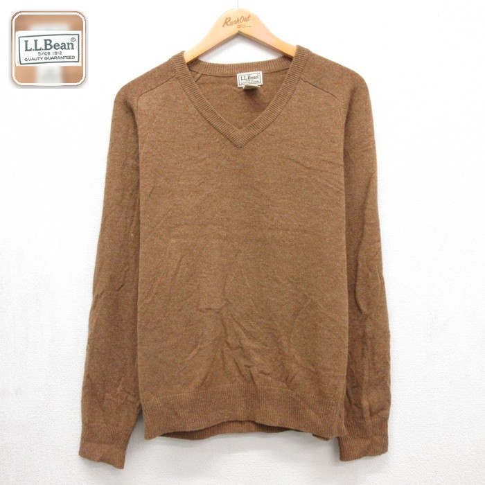 L.L.Bean 00s 長袖セーター ラムズ ブラウン メンズM相当 | 古着