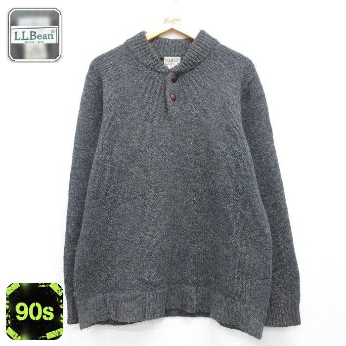 エルエルビーン 00s 長袖セーター ラムズ グレー メンズL相当 | 古着