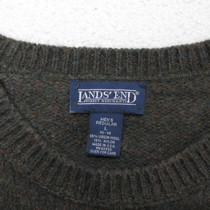 古着通販 XL☆古着 LANDS'END ランズエンド 長袖 セーター メンズ 90