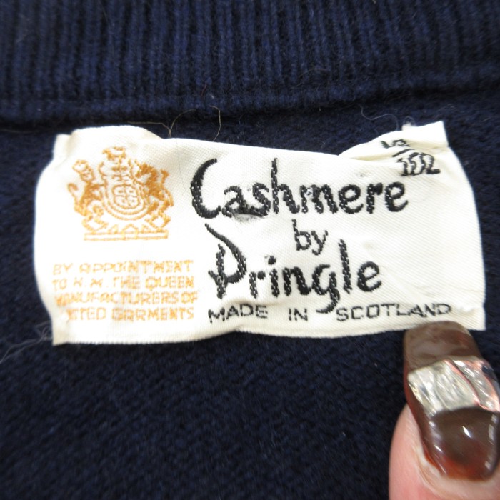 古着通販 M☆古着 Pringle 長袖 セーター メンズ 70年代 70s カシミア