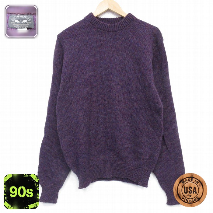 90s 長袖セーター パープル L | 古着