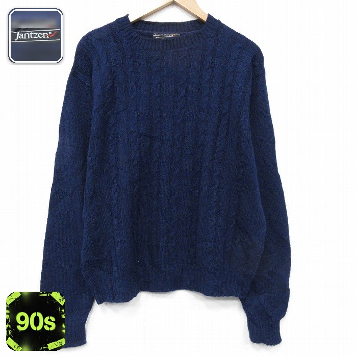 ジャンセン 90s 長袖セーター ネイビー L | 古着